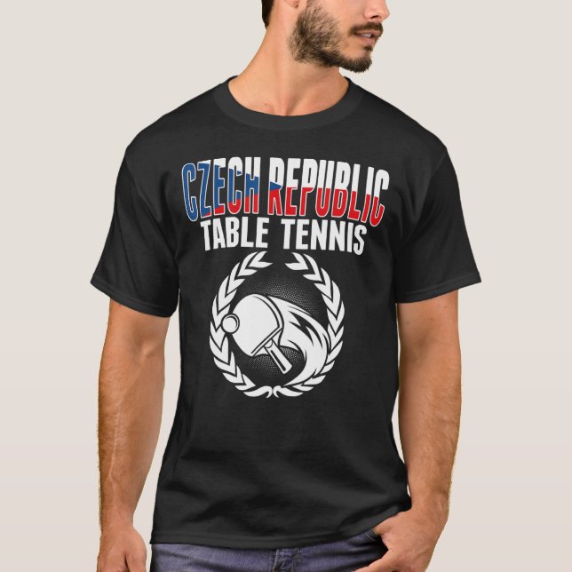 T-shirt République tchèque Tennis de table tchèque Ping Po (Devant)