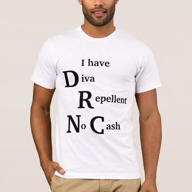 T-shirt Répulsif Diva Pas De T'en Cash (Devant)