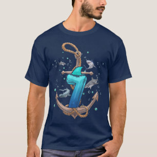 T-shirt Requin 7e anniversaire Garçons Requin 7 ans Old Oc