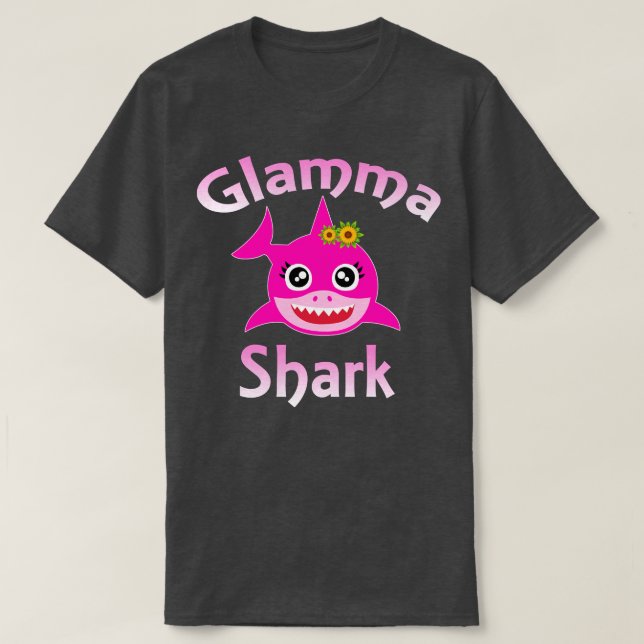 T-shirt Requin à glamour drôle grand-mère requin (Design devant)
