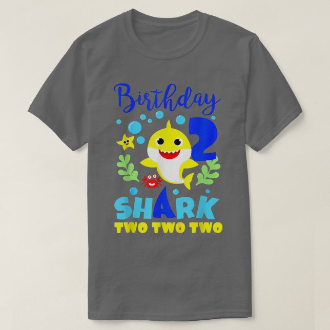 T-shirt Requin Anniversaire 2 Ans 2e Anniversaire Correspo (Design devant)