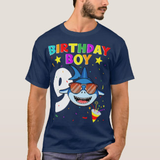 T-shirt Requin Anniversaire 9 Ans 9Anniversaire Garçon Mat