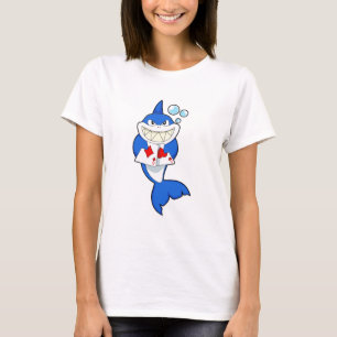 T-shirt Requin au Poker avec cartes de Poker