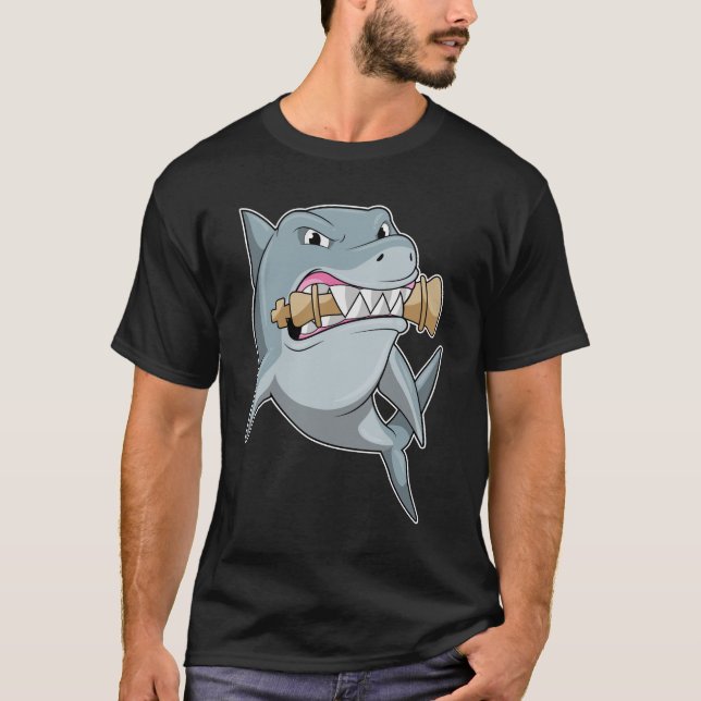 T-shirt Requin aux échecs avec pièce d'échecs King (Devant)