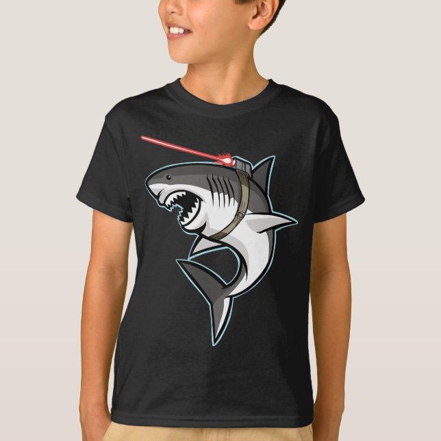 T-shirt Requin avec poutre laser (Devant)