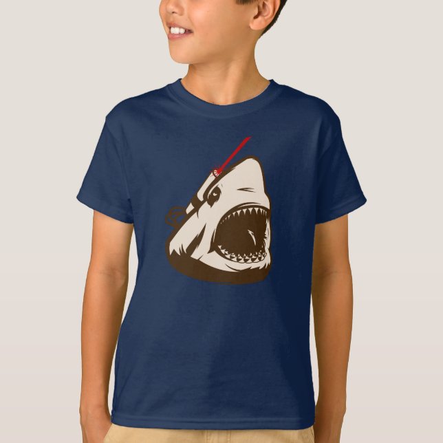 T-shirt Requin avec un Frickin à rayon laser (Devant)