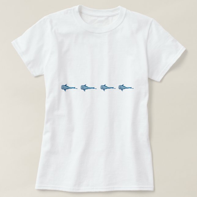 T-shirt Requin baleine à l'aquarelle (Design devant)