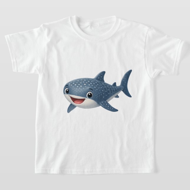 T-shirt Requin Baleine de Dessin Animé Mignon (Poser)