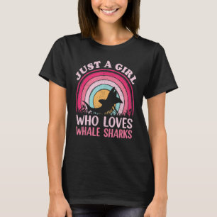 T-shirt Requin Baleine Vintage Rétro Juste Une Fille Qui A