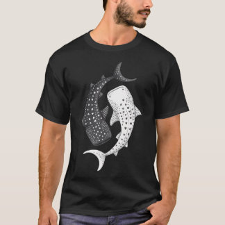 T-shirt Requin Baleine Yin Yang Marin