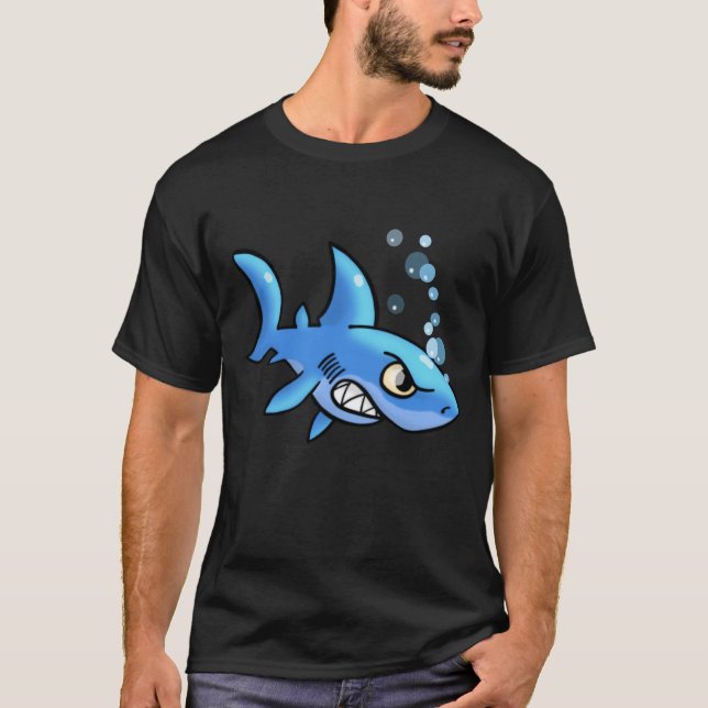 T-shirt Requin caricaturé aux dents émaillées (Devant)