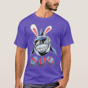 T-shirt Requin cool avec oeufs de Pâques et oreilles de la
