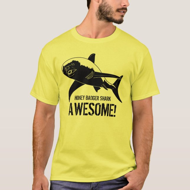 T-shirt Requin de blaireau de miel impressionnant ! (Devant)