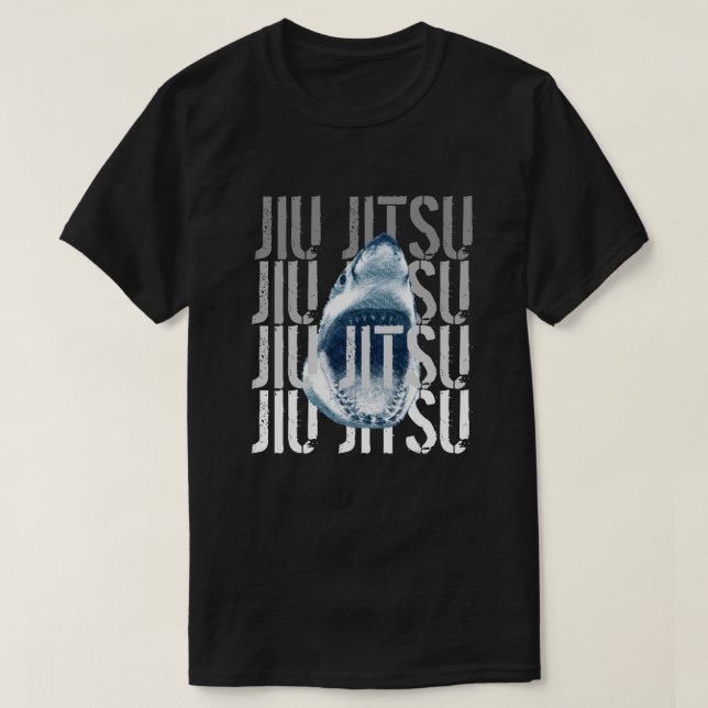 T-shirt Requin de Jiu Jitsu aucune chemise de Gi (Design devant)