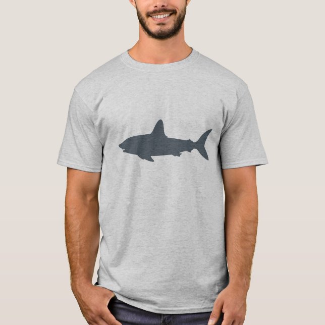 T-shirt Requin de natation gris (Devant)