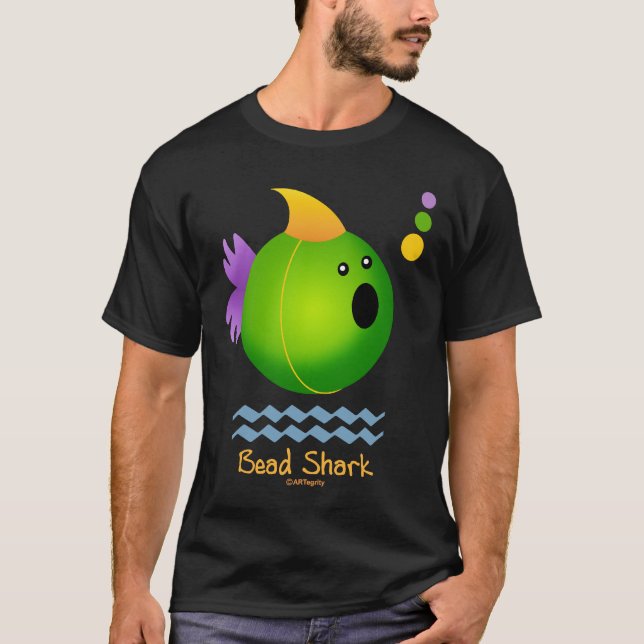 T-shirt Requin de perle de mardi gras (vert) (Devant)