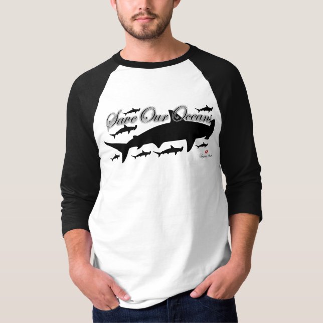 T-shirt Requin de poisson-marteau - sauvez nos océans (Devant)