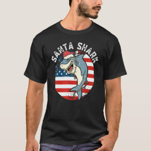 T-shirt Requin de Santa Hat