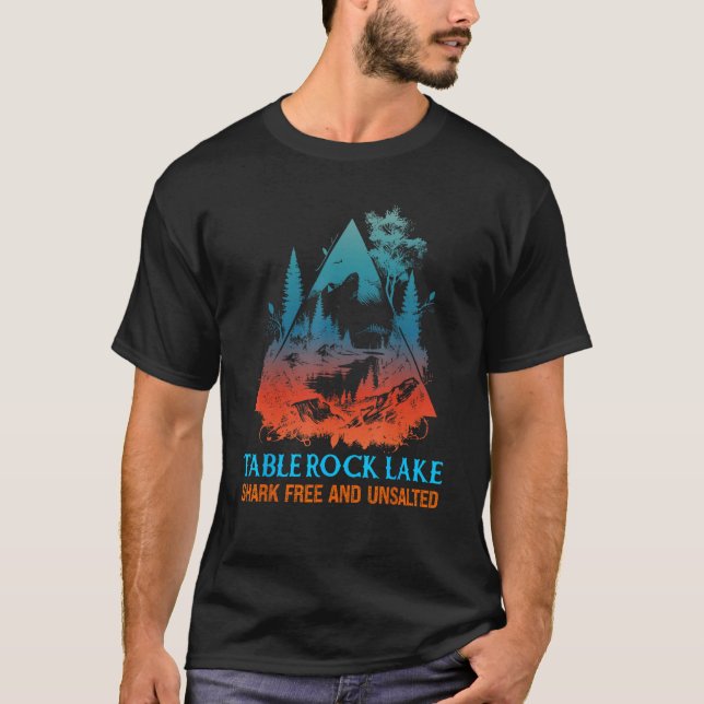 T-shirt Requin de Table Rock Lake Libre et non salé Funny  (Devant)
