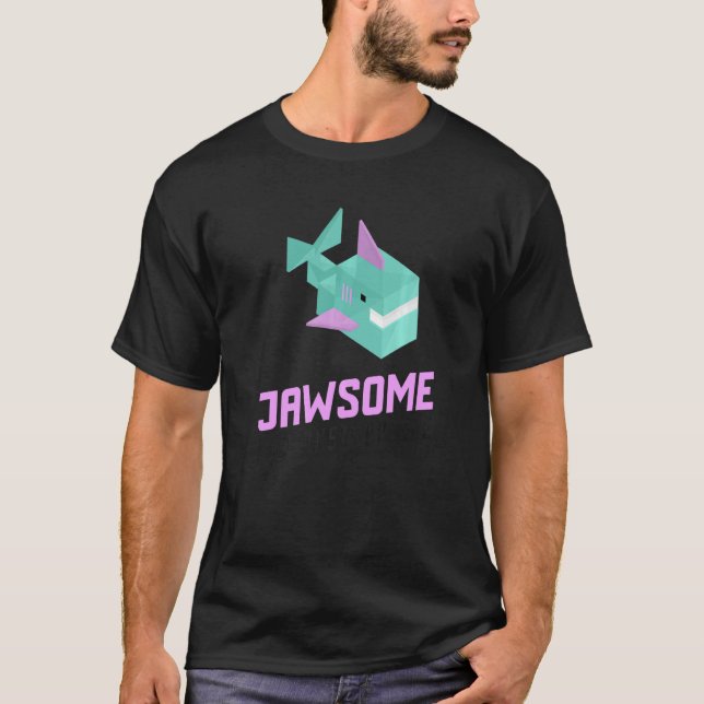 T-shirt Requin Dit Filles Jawsome Et Inarrêtable (Devant)