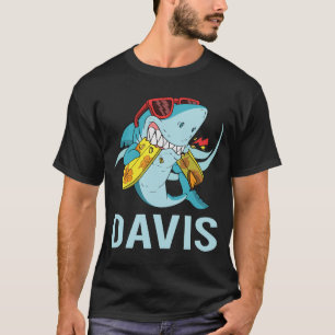 T-shirt Requin drôle - Nom de Davis