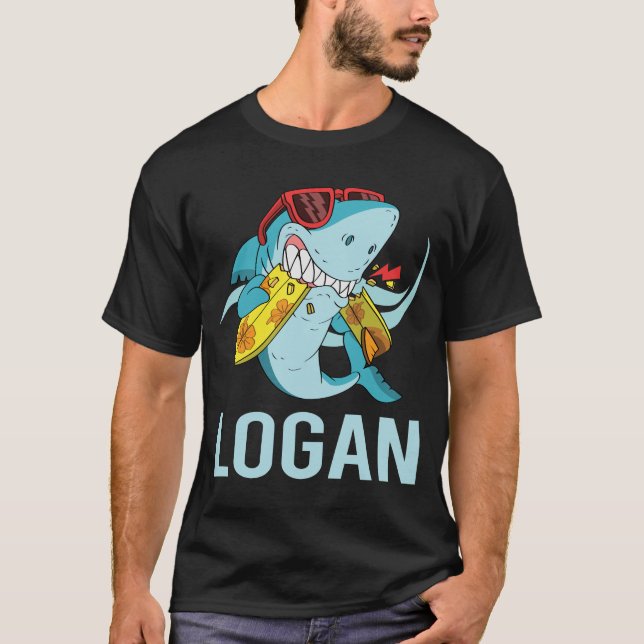 T-shirt Requin drôle - Nom du journal (Devant)