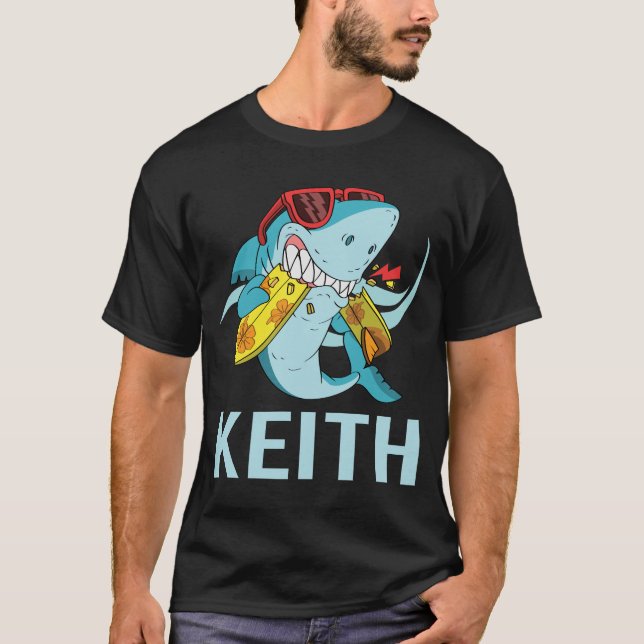 T-shirt Requin drôle - Nom Keith (Devant)