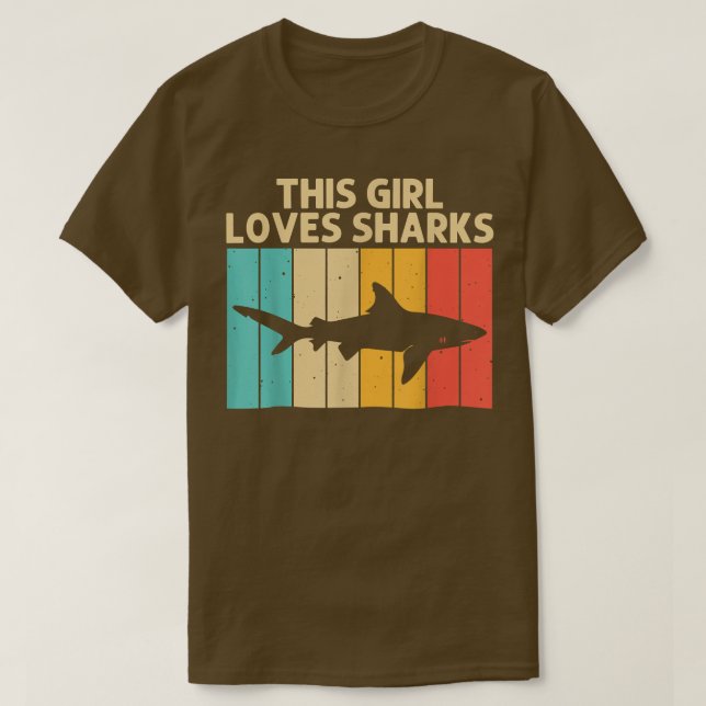 T-shirt Requin Drôle Pour Filles Kid Hammerhead Tiger Requ (Design devant)