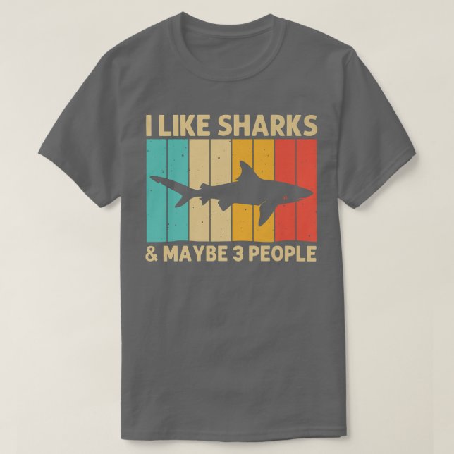T-shirt Requin Drôle Pour Hommes Femmes Tigre À Tête De Ma (Design devant)