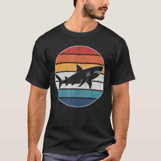 T-shirt Requin drôle rétro pour plongeur en scaphandre