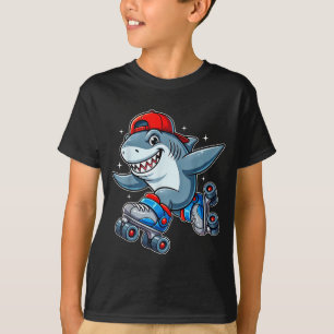 T-shirt Requin drôle sur des patins à roulettes Animaux pa