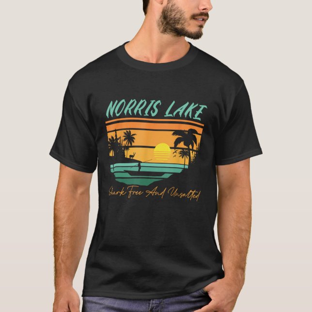 T-shirt requin du lac Norris Nature drôle, libre et non sa (Devant)
