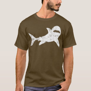 T-shirt Requin en détresse Cool VintageRequin Bite Tee
