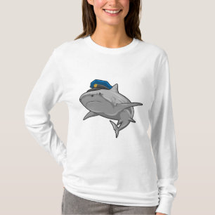 T-shirt Requin en tant que policier Police