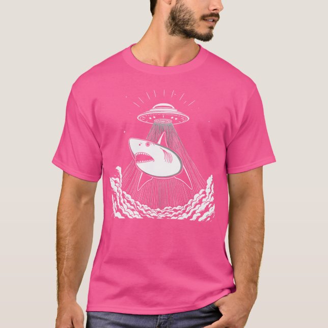 T-shirt Requin Enlevé Par Ufo Tee (Devant)