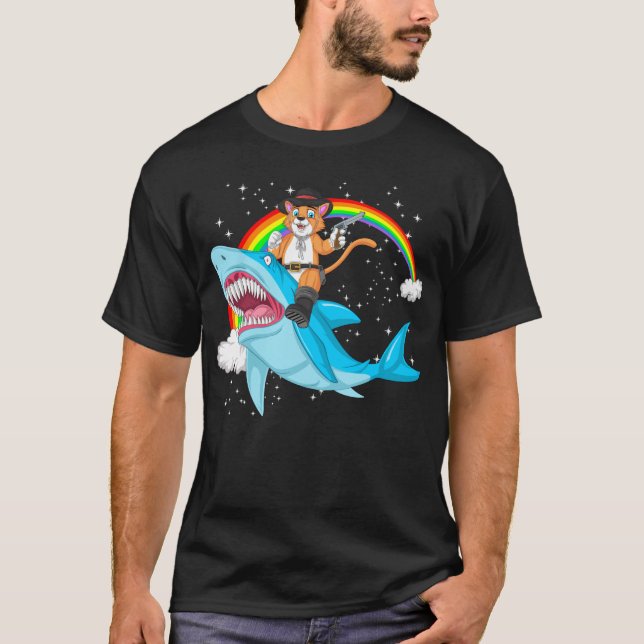 T-shirt requin équitation (Devant)