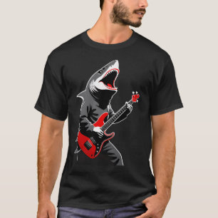 T-shirt Requin jouant de la guitare