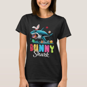 T-shirt Requin lapin Chasse Pâques Oeufs au chocolat Oeufs