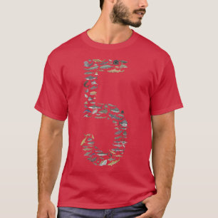 T-shirt Requin Lover Type de requins Cinq ans ANNIVERSAIRE
