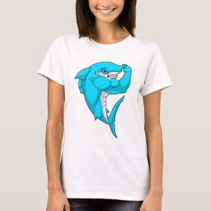 T-shirt requin-marteau en tant que culturiste au Bodybuild