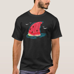 T-shirt Requin mignon poisson nageoire pastèque melon été