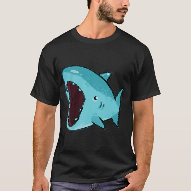 T-shirt Requin Mignon qui Mordille (Devant)