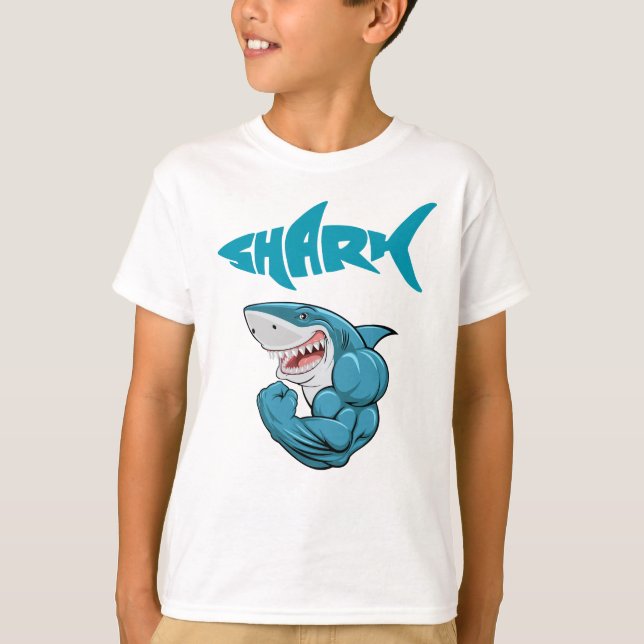 T-shirt requin muscle (Devant)