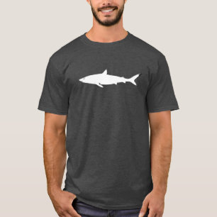 T-shirt requin-nageur noir blanc