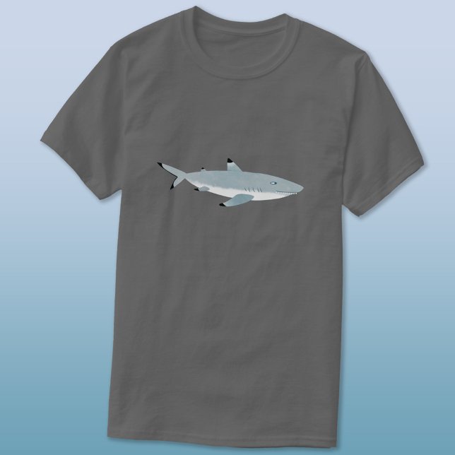 T-shirt Requin noir à pointe noire (Fun Black Tipped Reef Shark T-shirt)