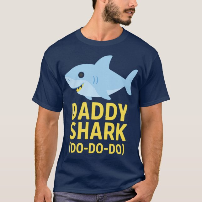 T-shirt Requin Papa Mignon Conception de requin papa drôle (Devant)