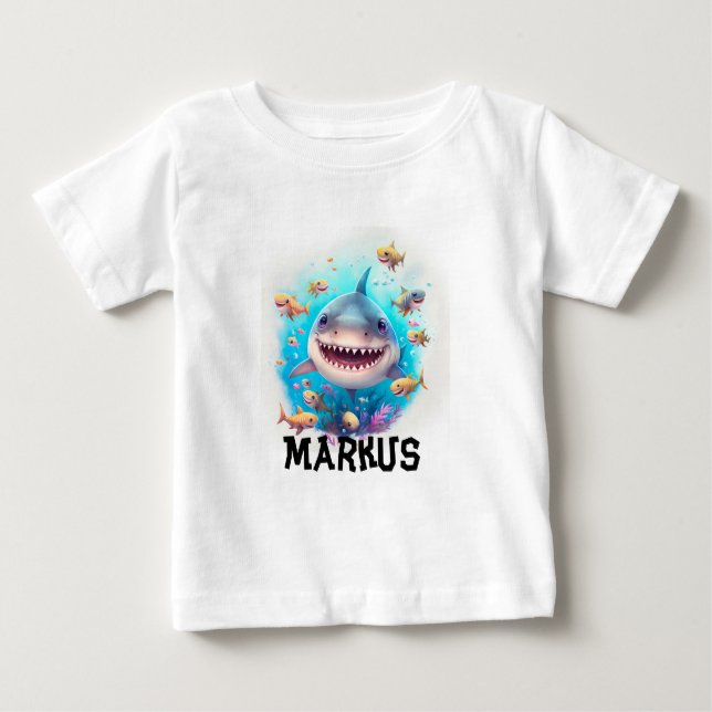 T-shirt requin personnalisé (Devant)