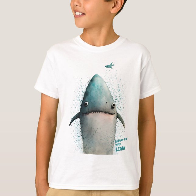 T-shirt requin personnalisé (Devant)