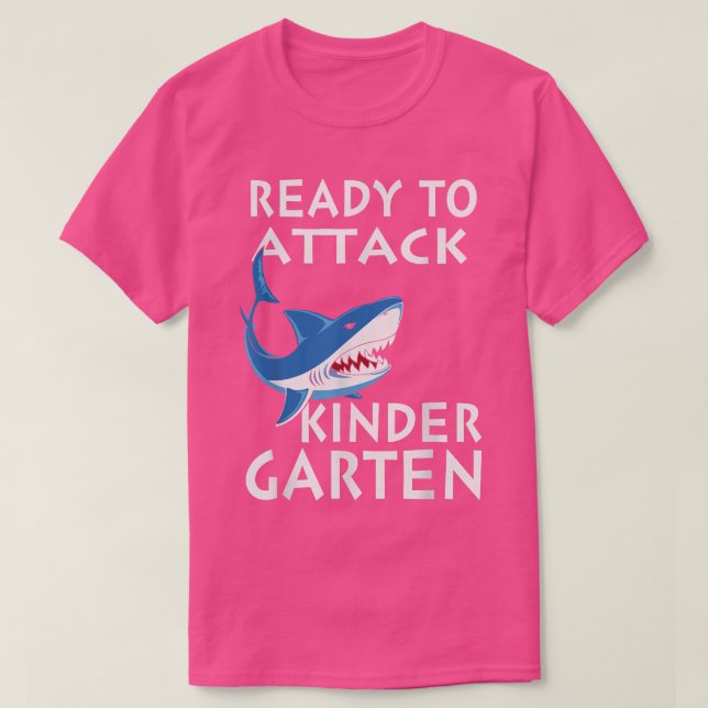 T-shirt Requin prêt à attaquer la maternelle (Design devant)