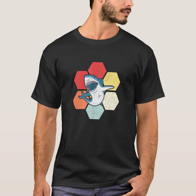 T-shirt Requin rétro (Devant)